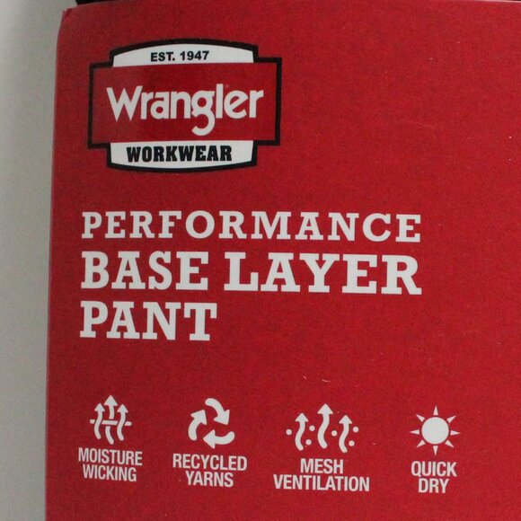 Wrangler Workwear Men's 2XL Black Performance Base Layer Pant - Picture 9 of 9
